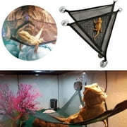 Visland Reptile Hammock Triangular Shape Lounger & Ladder Accessories for Large & Small Bearded Dragons Anole Geckos Lizards or Snakes, Permeability, Stable